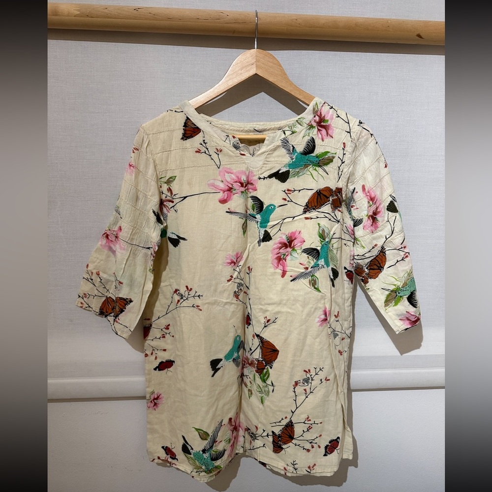 Vintage bird + butterfly design